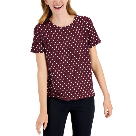 Alfani Petite Printed Crewneck T-Shirt - Picture 1 of 1